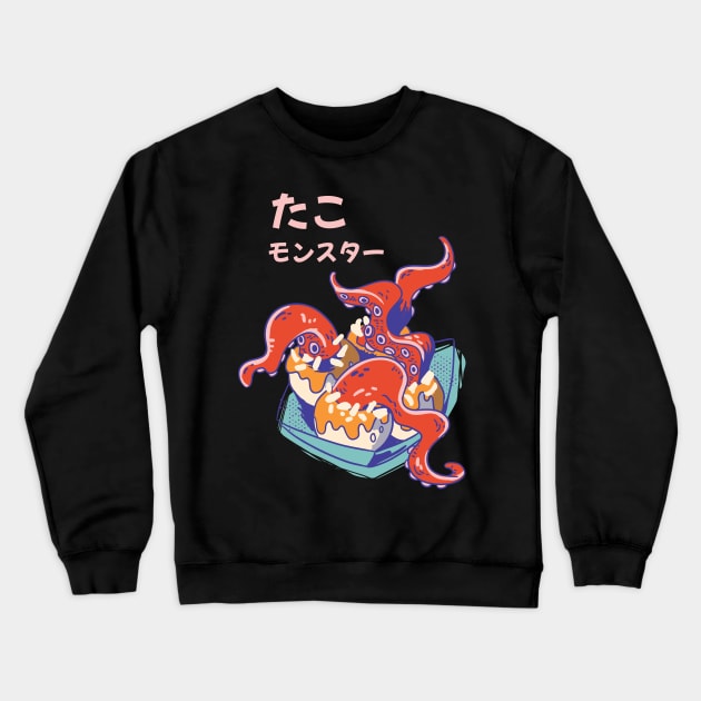 monster takoyaki Crewneck Sweatshirt by Dilectum